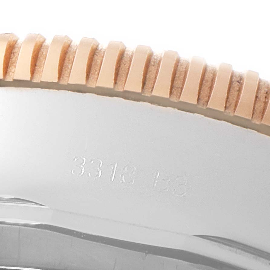 Close-up view of the bezel and part of the case back of a Breitling Superocean U1331312/BG50/279S/A20D.4 Men's Stainless Steel Black Dial U1331312/BG50/279S/A20D.4 Men's Stainless Steel Black Dial watch, showing the model number engraving.