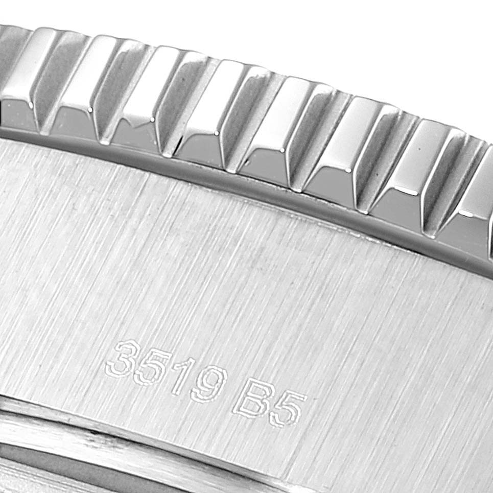 The image shows a close-up of the bezel edge and part of the case back engraving on a Breitling Superocean A17367021I1A1 Men's Stainless Steel Yellow Dial A17367021I1A1 Men's Stainless Steel Yellow Dial watch.