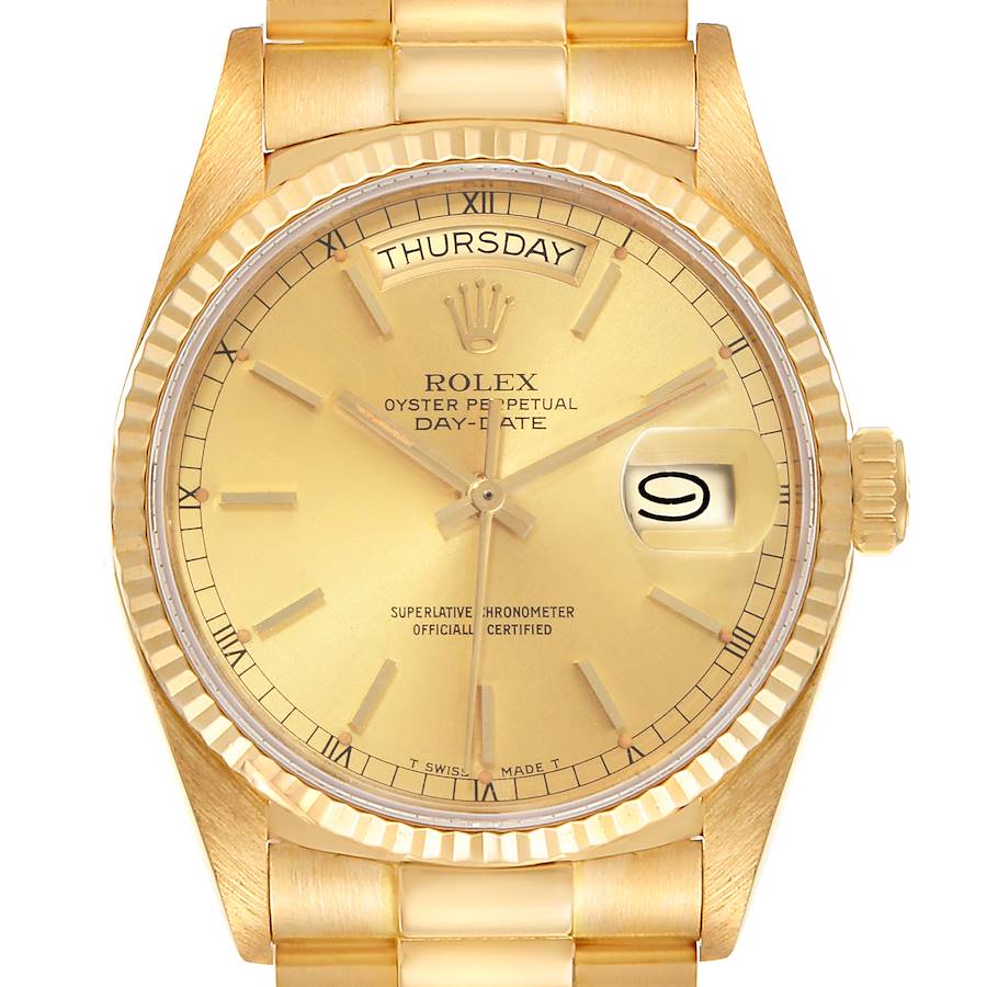 Rolex President Day-Date 36mm 18k Yellow Gold Mens Watch 18038 ...