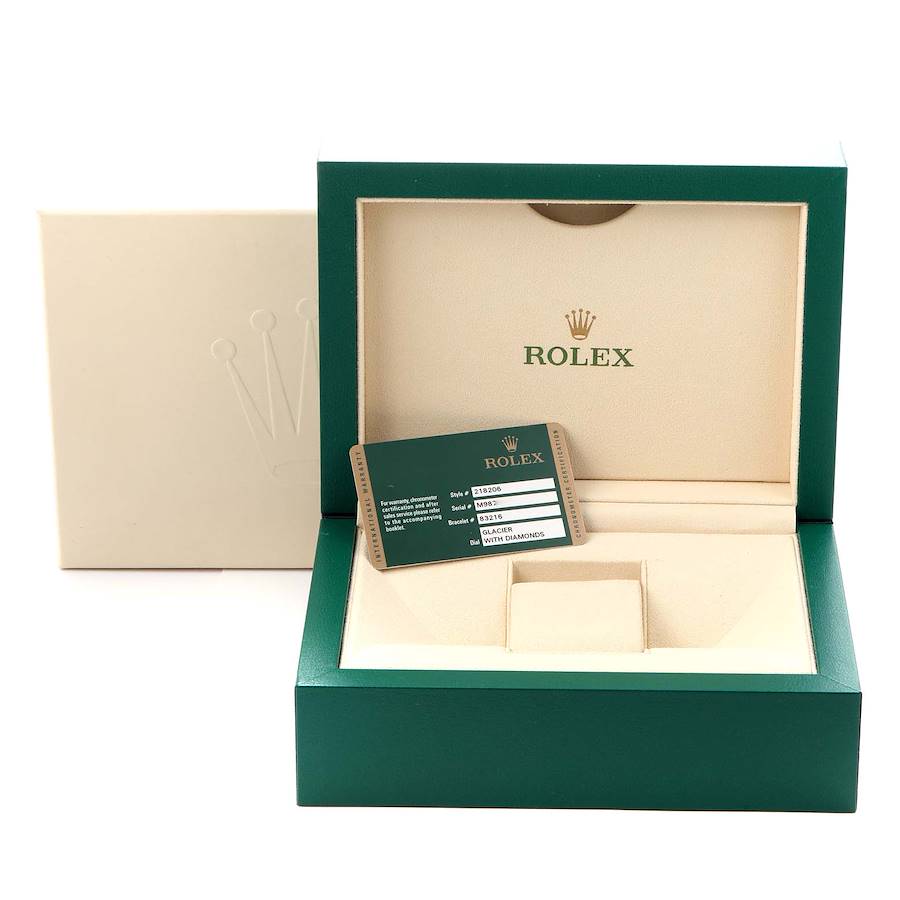 【美品】ROLEXロレックスMサイズBOX Rolex President Platinum 218206 | Stock 71820 | SwissWatchExpo