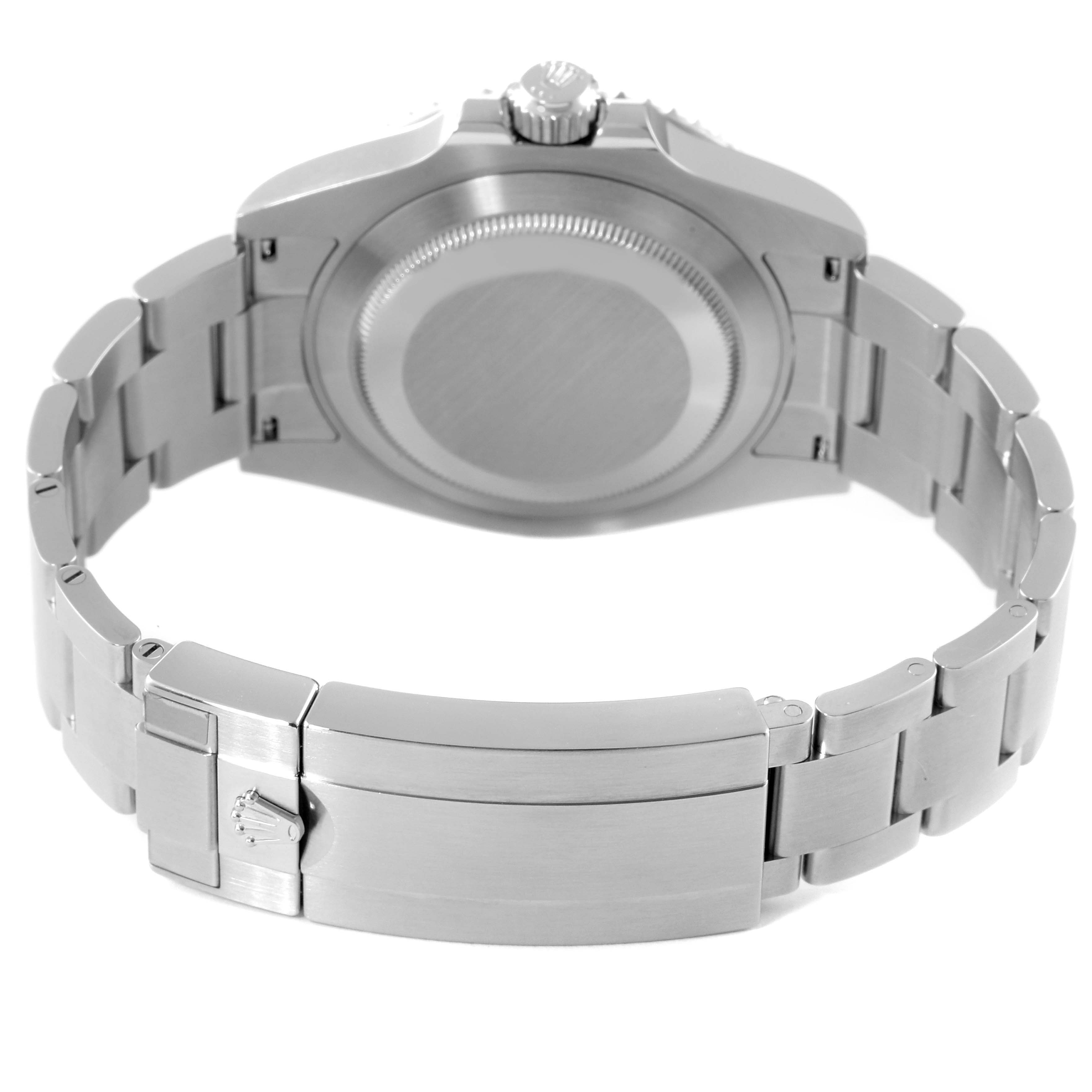 The image shows the back and bracelet of a Rolex Submariner 126610 Men
s Stainless Steel Black Dial 126610 Men
s Stainless Steel Black Dial watch from a rear angle.