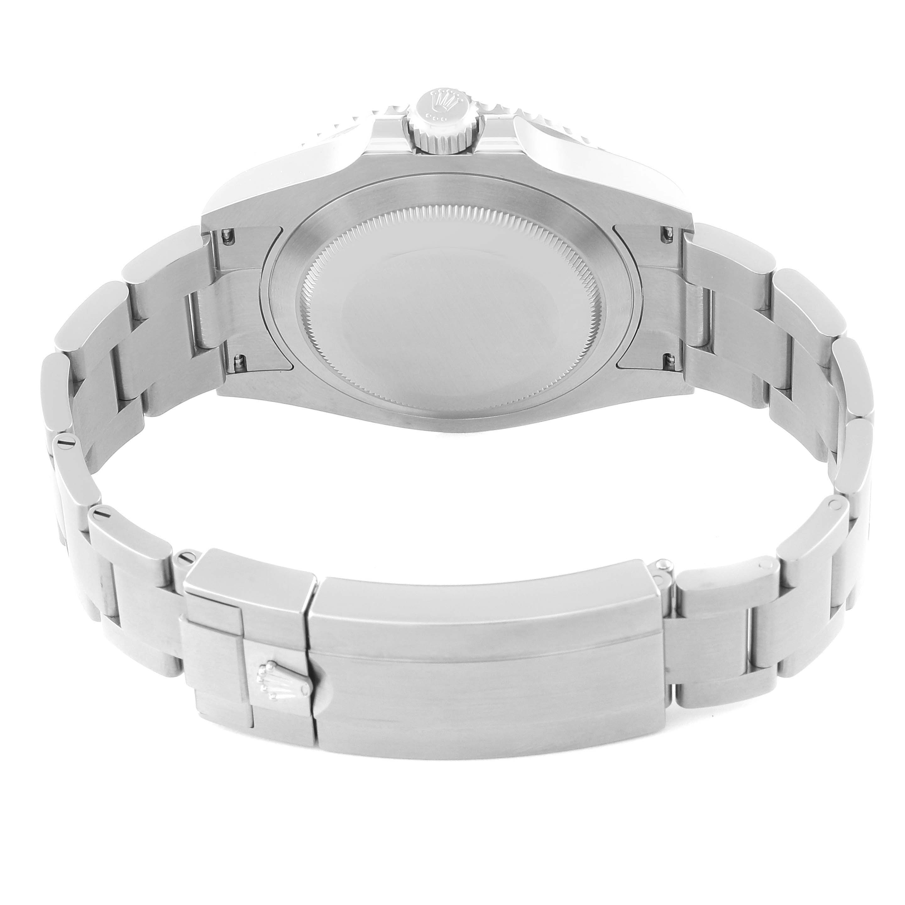 The image shows the back case, crown, and bracelet clasp of a Rolex Submariner 126610 Men's Stainless Steel Black Dial 126610 Men's Stainless Steel Black Dial watch from a rear angle.