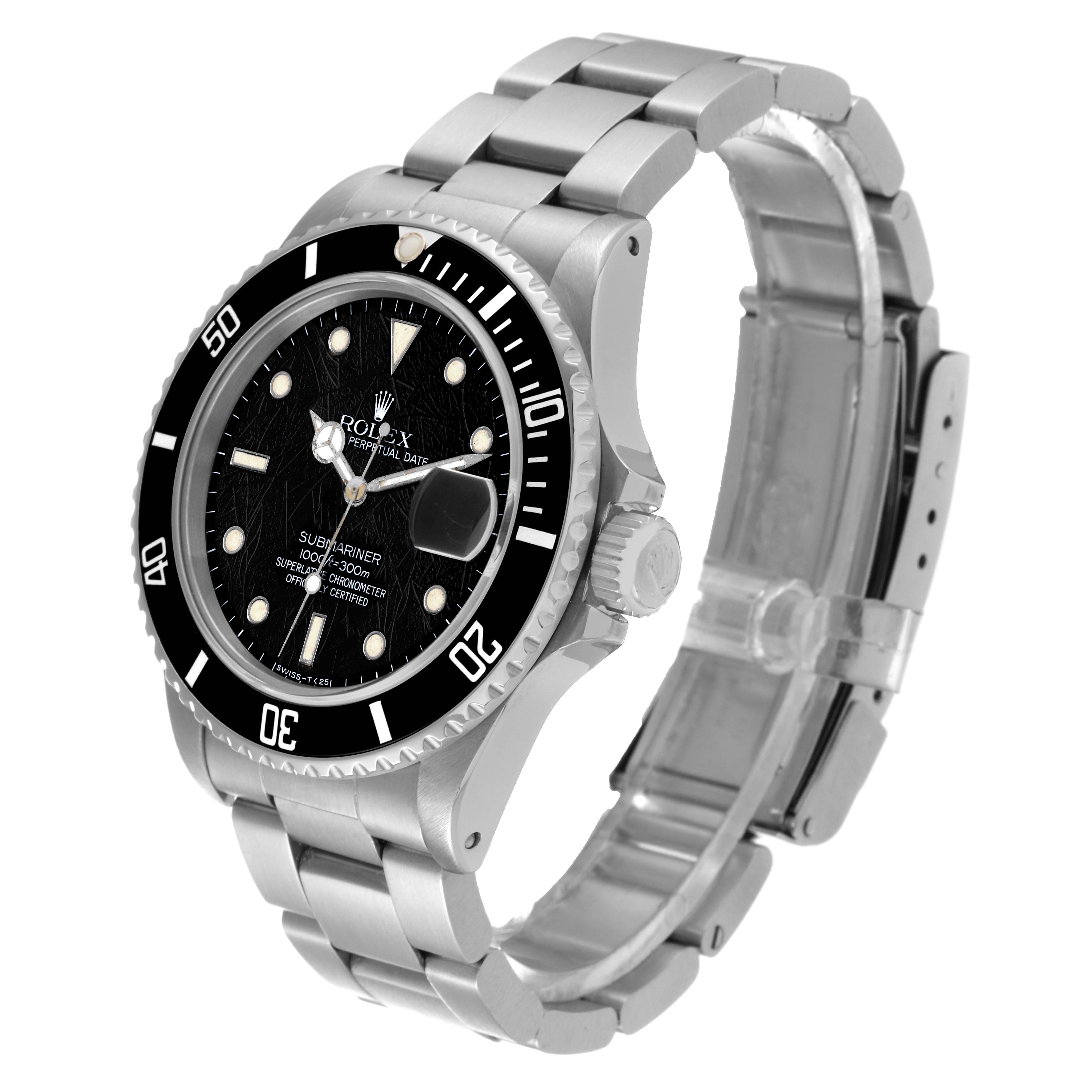 The image displays the Rolex Vintage Collection 16800 Men's Stainless Steel Black Dial 16800 Men's Stainless Steel Black Dial watch at a three-quarter angle, showcasing the dial, bezel, case, and bracelet.