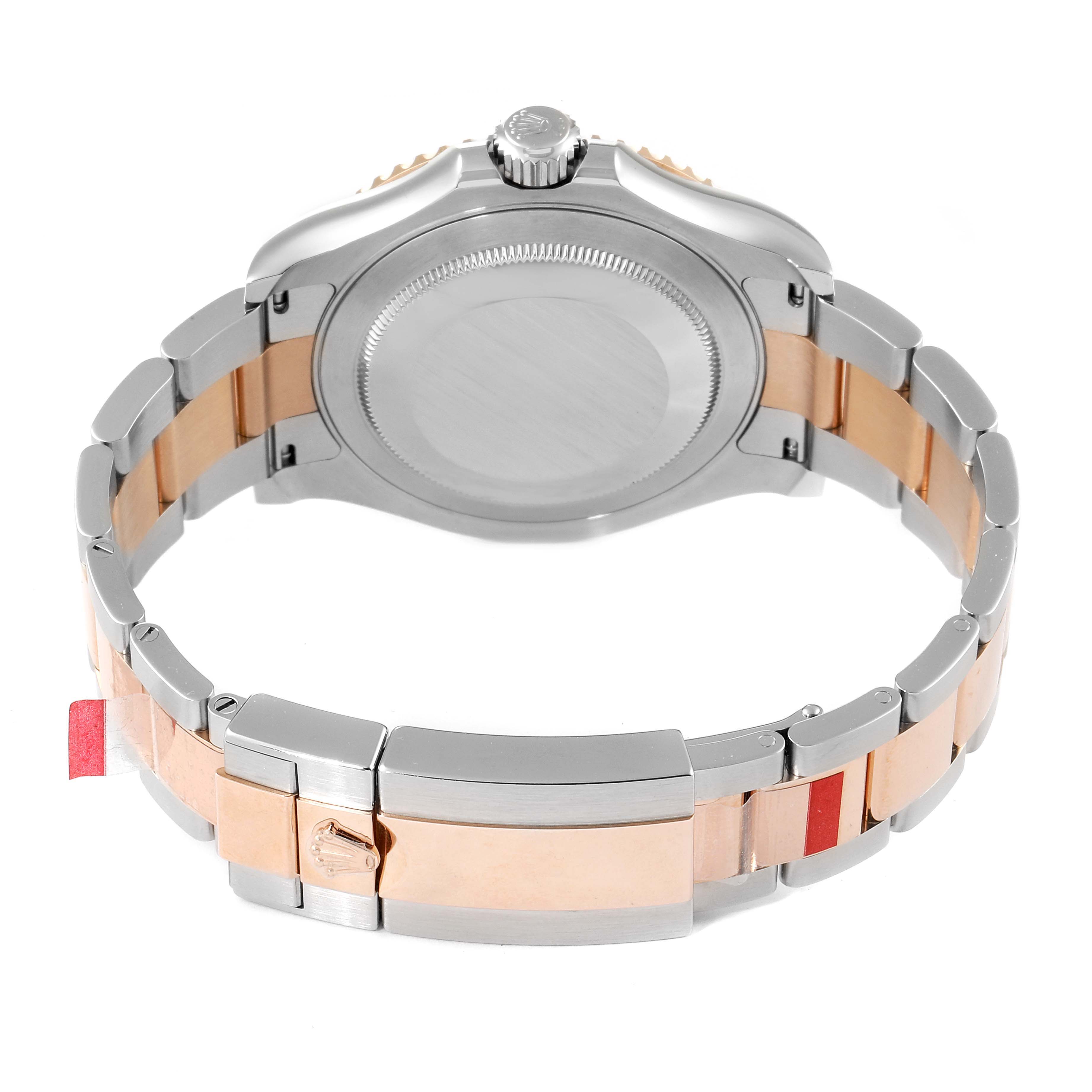 The image shows the back and bracelet of a Rolex Yacht-Master 116621 Men
s Steel and Gold (two tone) Black Dial 116621 Men
s Steel and Gold (two tone) Black Dial watch, highlighting the clasp and links.