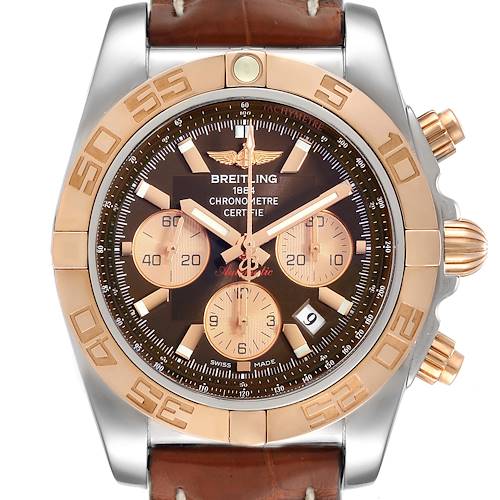 Photo of Breitling Chronomat Evolution Steel Rose Gold Brown Dial Watch CB0110