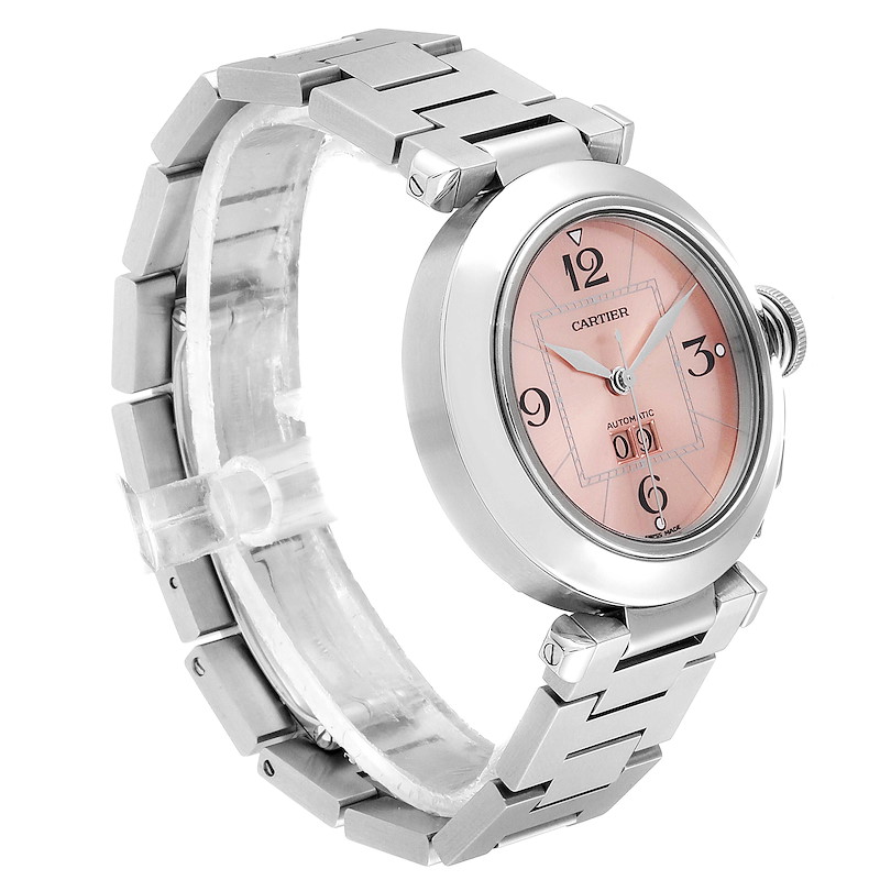 Pink Dial Automatic Steel Ladies Watch 