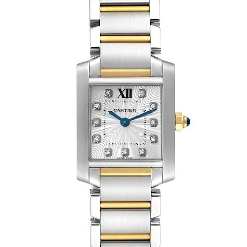Photo of Cartier Tank Francaise Steel Yellow Gold Diamond Ladies Watch WE110004