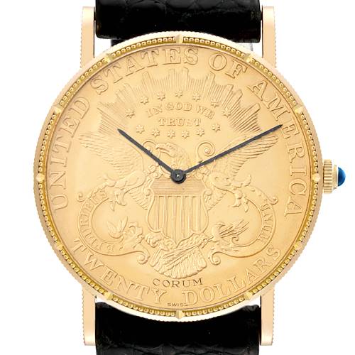 Photo of Corum 20 Dollars Double Eagle Yellow Gold Coin Mens Watch Year 1904