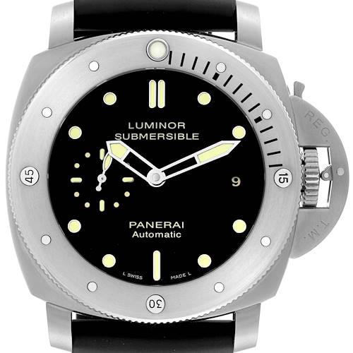 Photo of Panerai Submersible 1950 47mm Titanium Mens Watch PAM00305 Box Papers