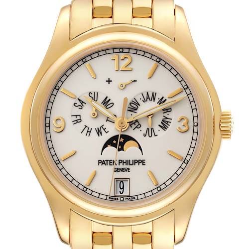 Photo of Patek Philippe Complications Annual Calendar Yellow Gold Watch 5146J Box Papers
