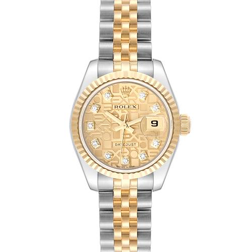 Photo of Rolex Datejust Diamond Anniversary Dial Steel Yellow Gold Ladies Watch 179173