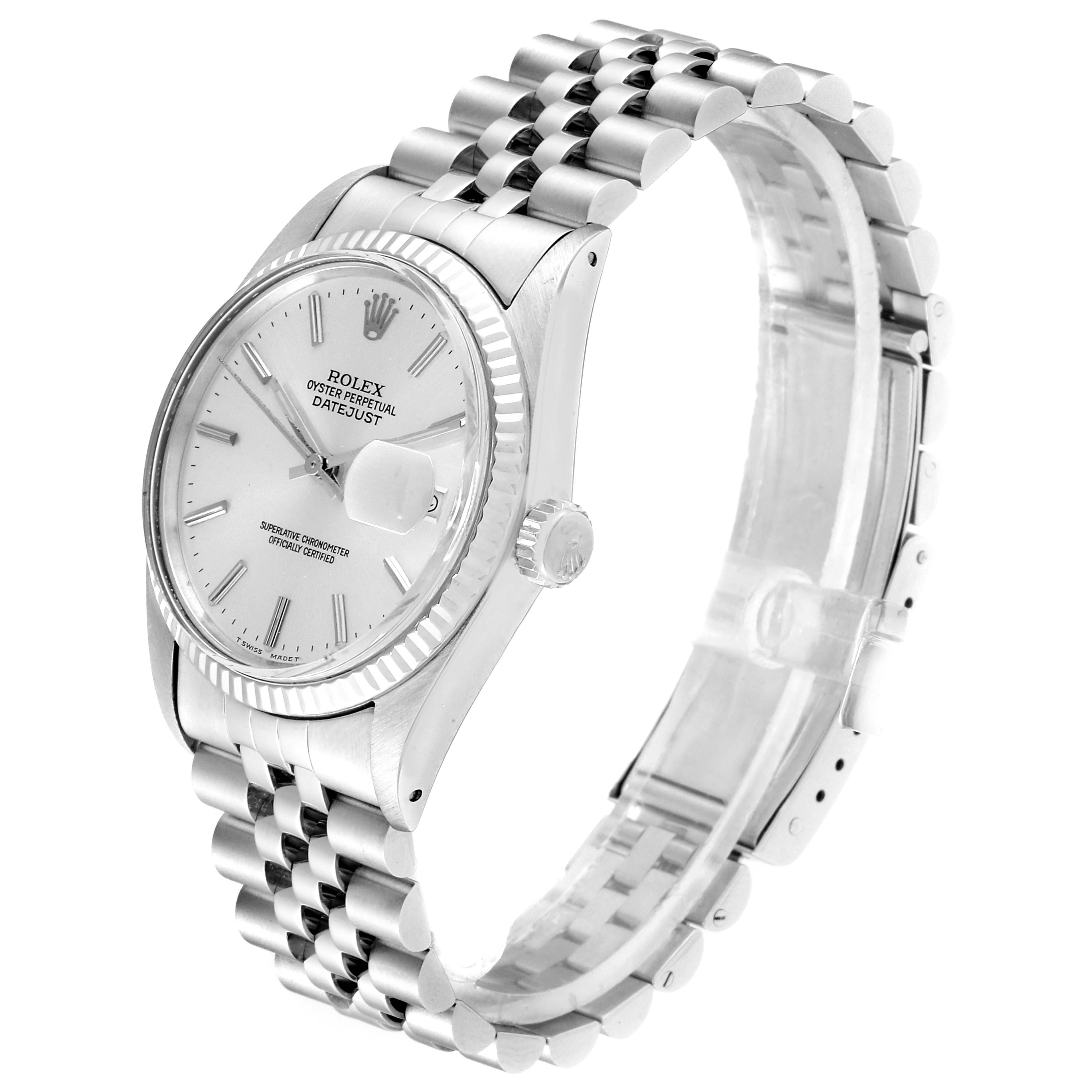 The Vintage Collection model by Rolex is shown at a 3/4 angle displaying the face, crown, and bracelet.