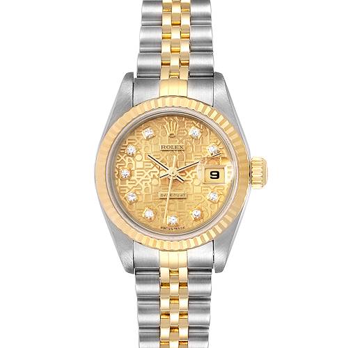 Photo of Rolex Datejust Steel Yellow Gold Diamond Dial Ladies Watch 79173