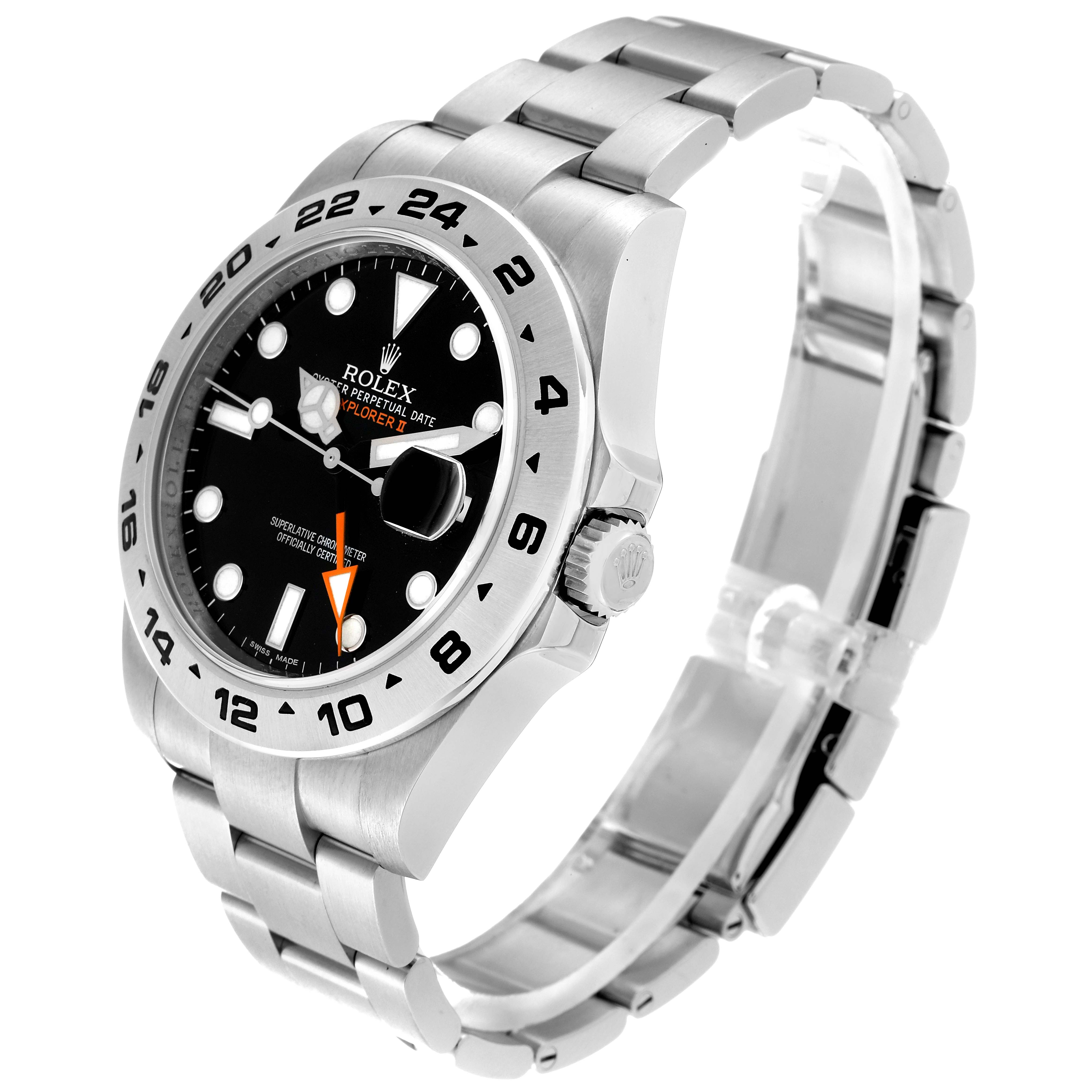 The image shows a Rolex Explorer 216570 Men's Stainless Steel Black Dial 216570 Men's Stainless Steel Black Dial model watch from a side angle, showcasing its face, bezel, crown, and bracelet.