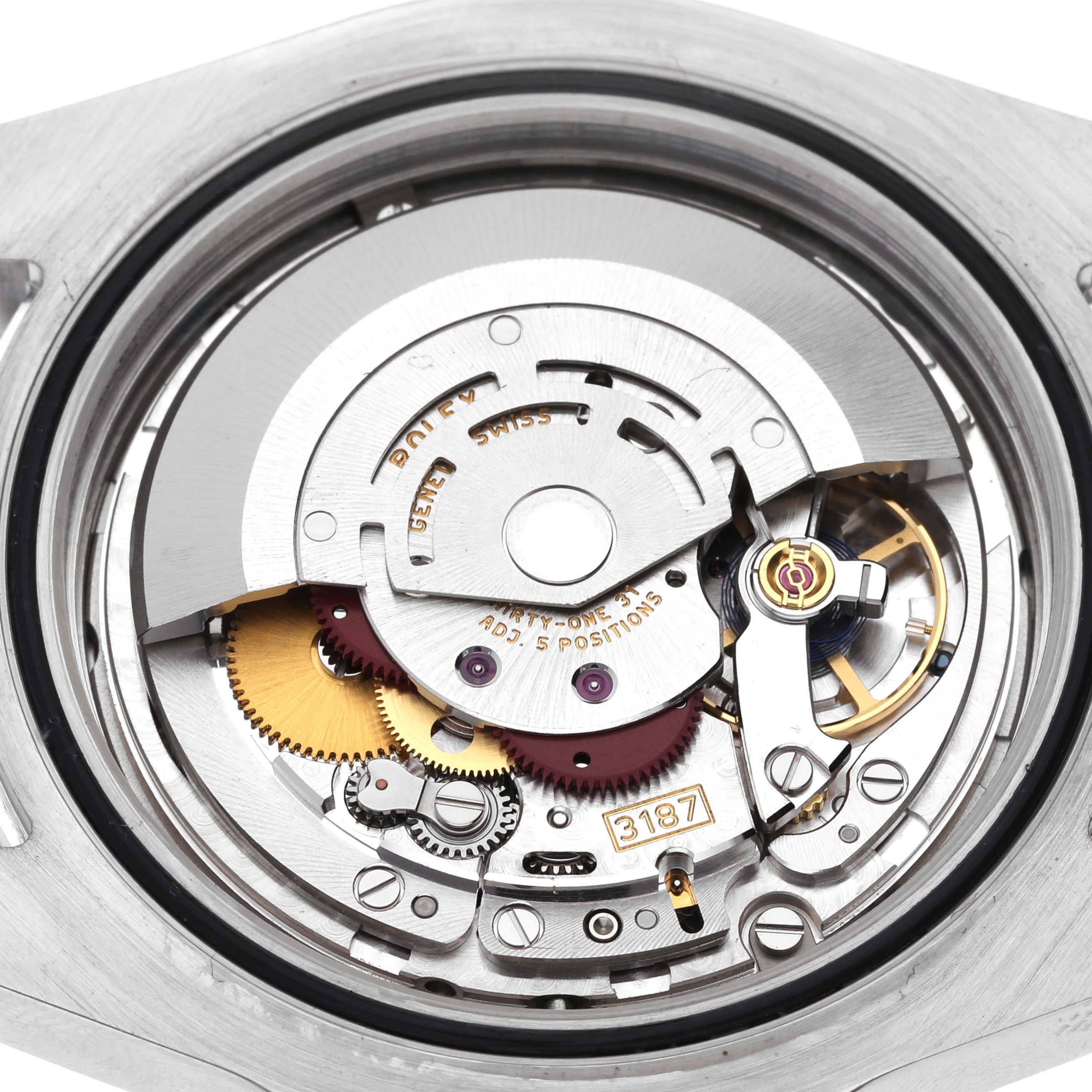 This image shows the internal mechanical movement mechanism of a Rolex Explorer 216570 Men's Stainless Steel Black Dial 216570 Men's Stainless Steel Black Dial watch.