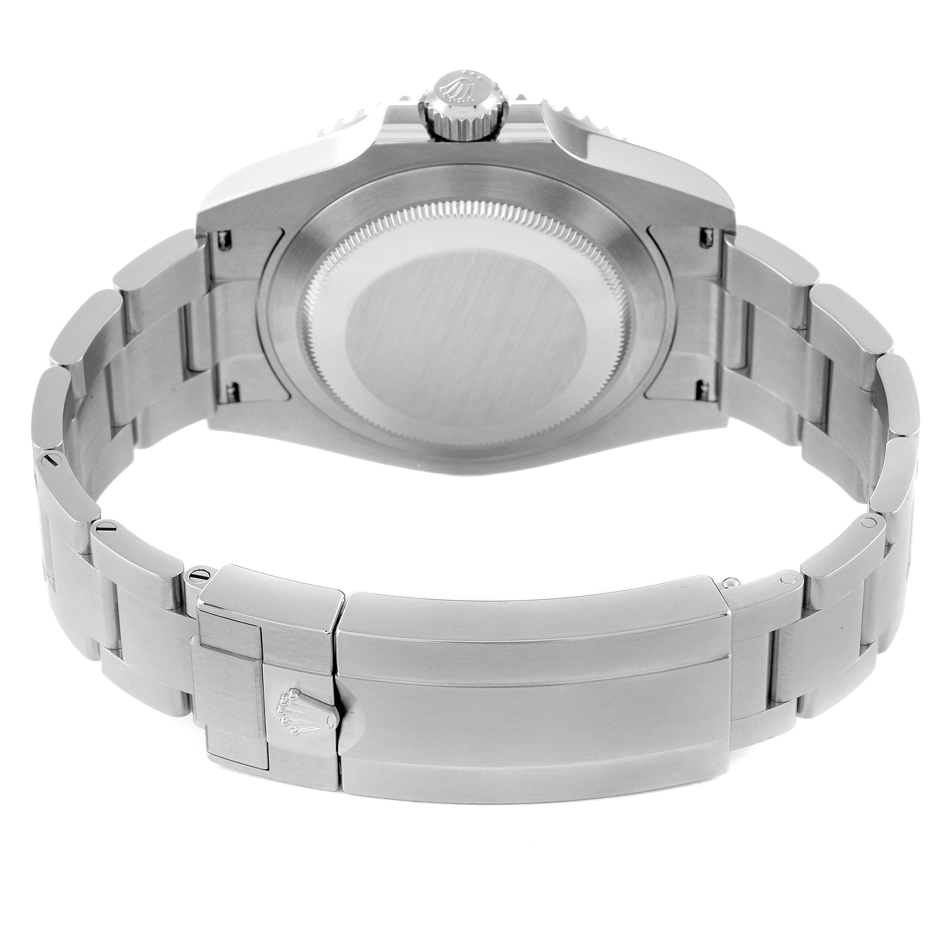 The image shows the back of a Rolex Submariner 126610 Men
s Stainless Steel Black Dial 126610 Men
s Stainless Steel Black Dial, featuring the case back, bracelet, and clasp.