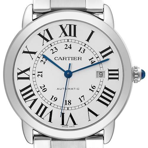 Photo of Cartier Ronde Solo XL Silver Dial Automatic Steel Mens Watch W6701011