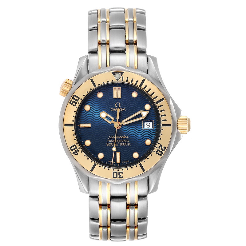 OMEGA ゴールド レザー バンド 時計 OMEGA - 本物 極上品 オメガ 17mm幅 Ωマーク入り純正ゴールド