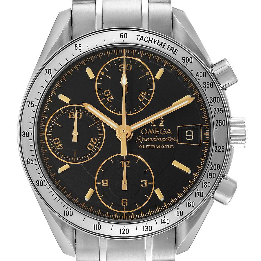 Omega Speedmaster Date Black Dial Steel Mens Watch 3513.54.00 Box Card SwissWatchExpo