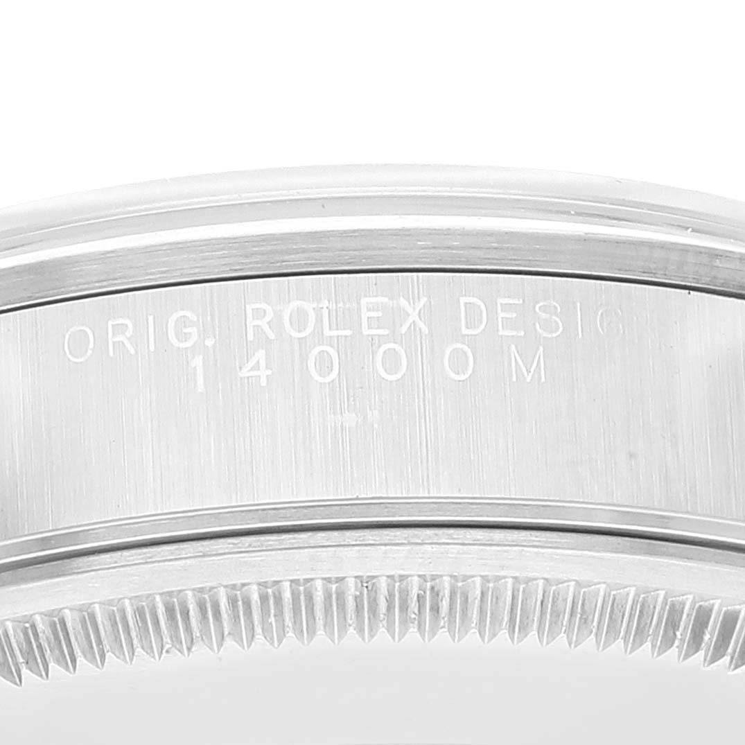 The image shows a close-up view of the side casing of a Rolex Air-King 14000M Men's Stainless Steel Black Dial 14000M Men's Stainless Steel Black Dial watch, highlighting the model number.