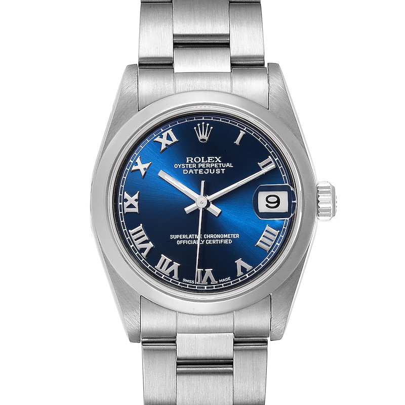 Rolex Datejust 31 Midsize Blue Dial Steel Ladies Watch 78240 SwissWatchExpo