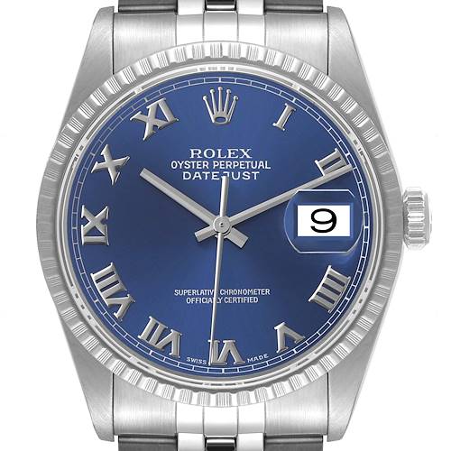 Photo of NOT FOR SALE Rolex Datejust 36 Blue Roman Dial Steel Mens Watch 16220 PARTIAL PAYMENT
