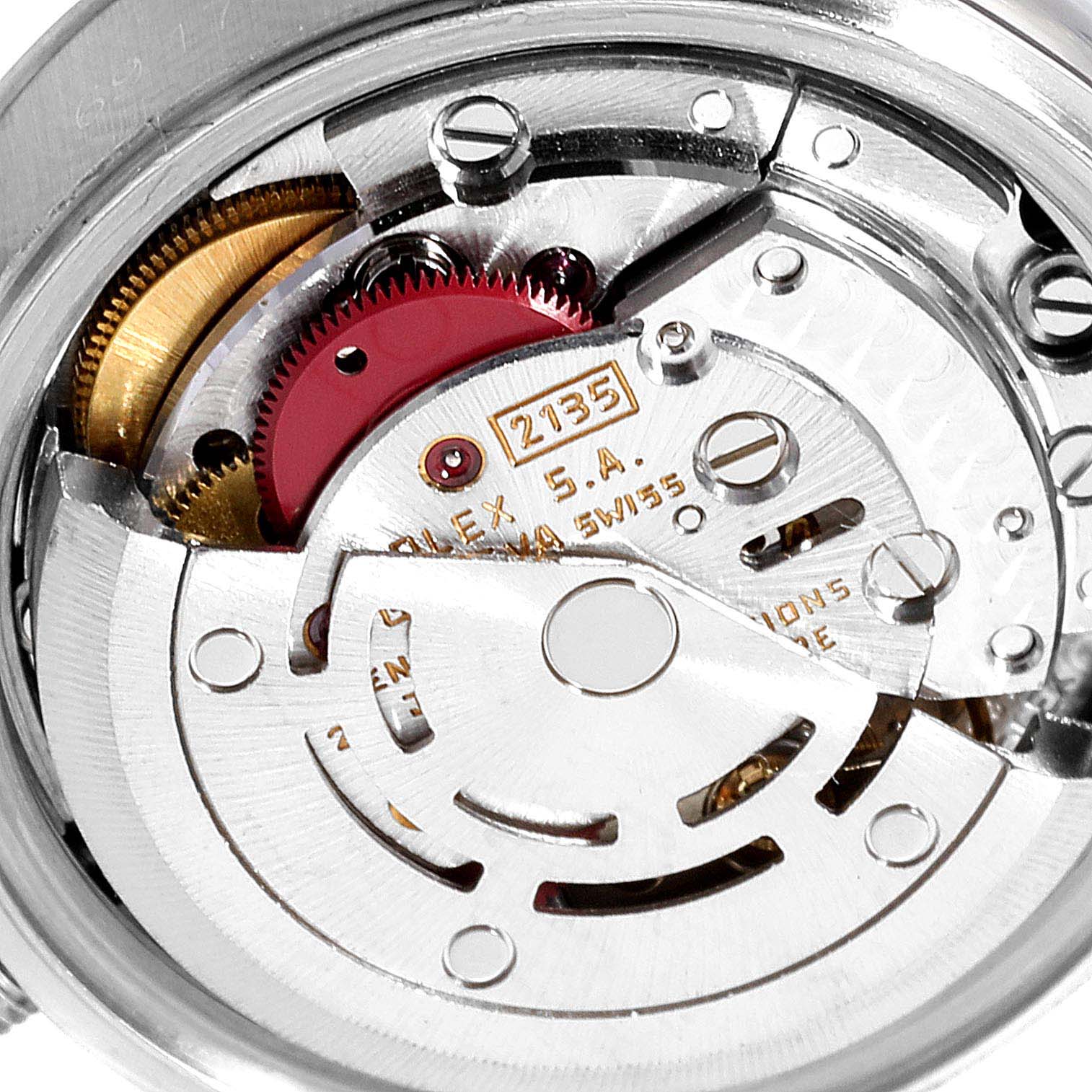 This image shows the movement mechanism of a Rolex Datejust 69174 Women
s Stainless Steel Silver Dial 69174 Women
s Stainless Steel Silver Dial watch, captured from a back angle.