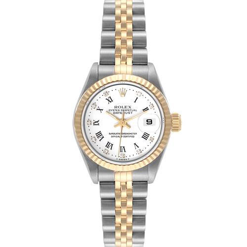 Photo of Rolex Datejust Steel Yellow Gold Roman Diamond Dial Ladies Watch 69173