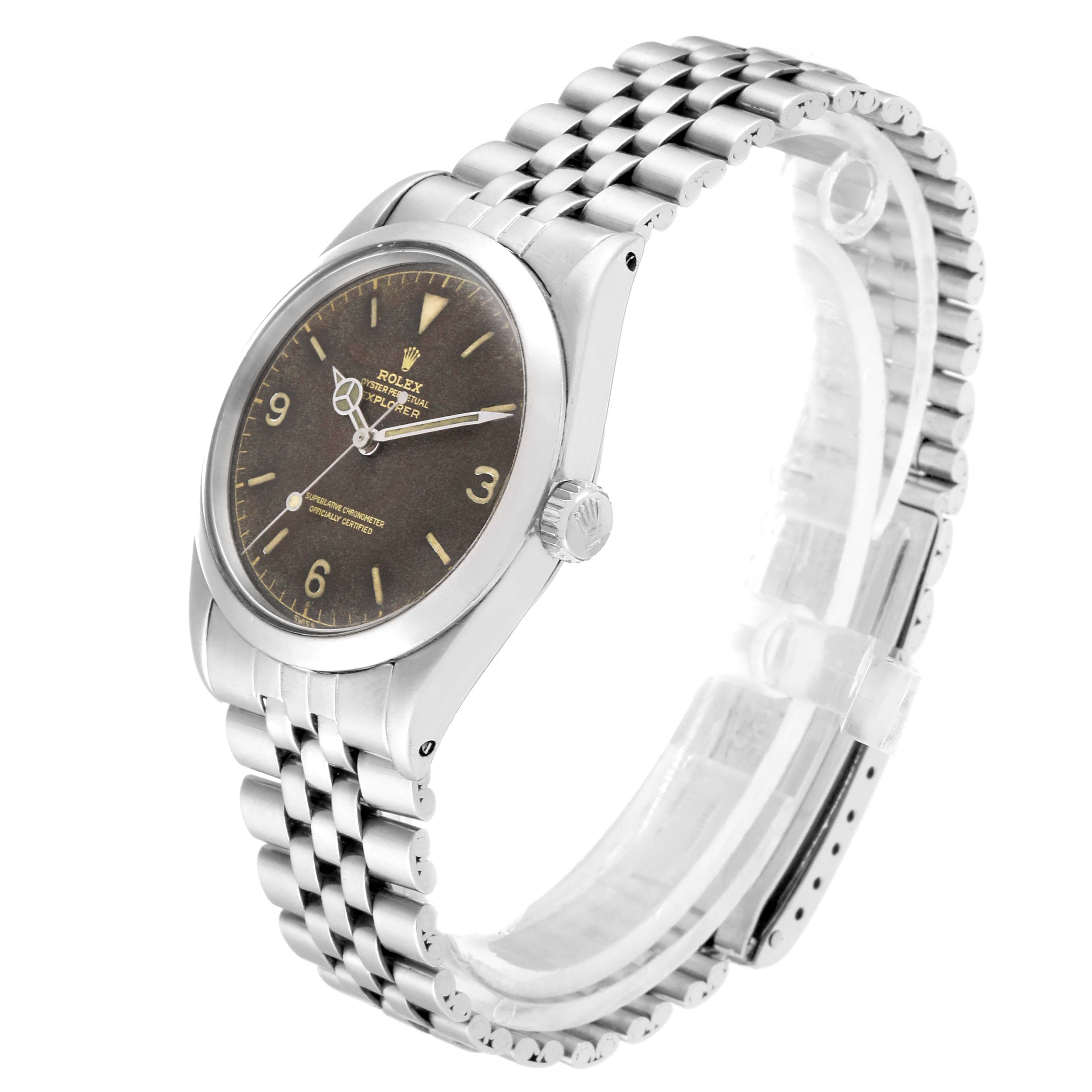 The Rolex Vintage Collection 1016 Men
s Stainless Steel  1016 Men
s Stainless Steel  model watch is shown at an angle displaying its face, bracelet, and crown.