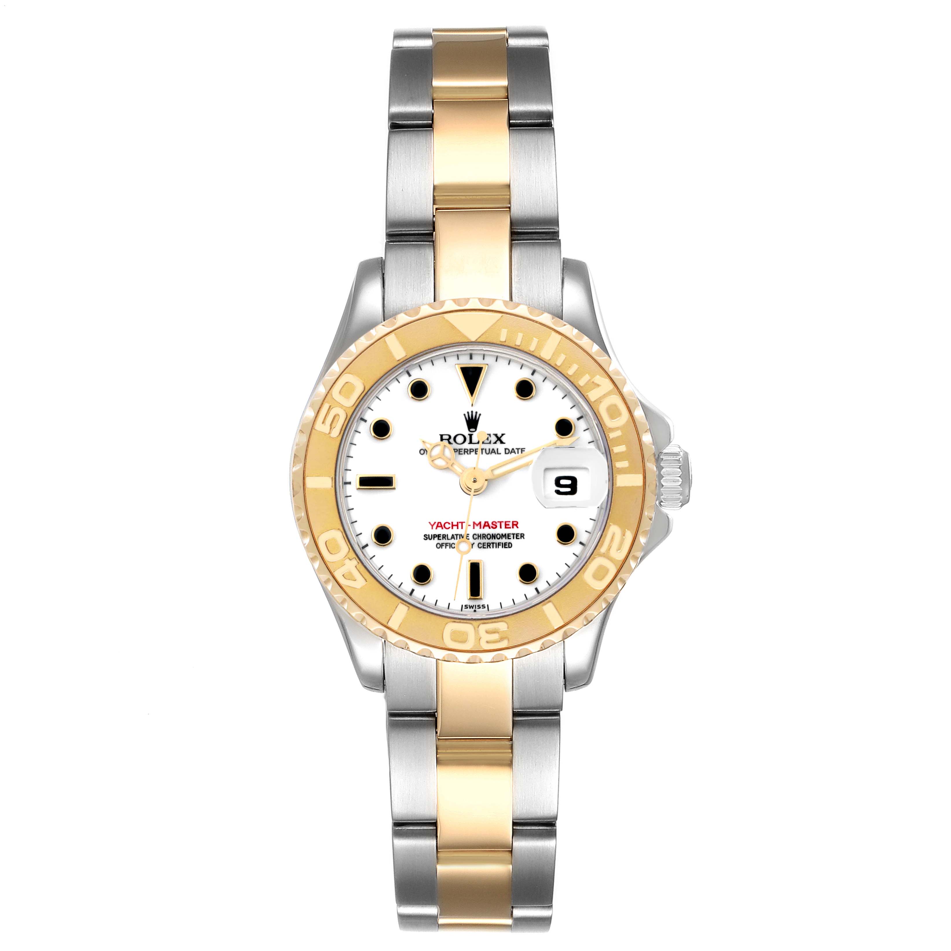 Rolex Yacht Master Steel and Gold two tone 69623 Stock 53424 SwissWatchExpo