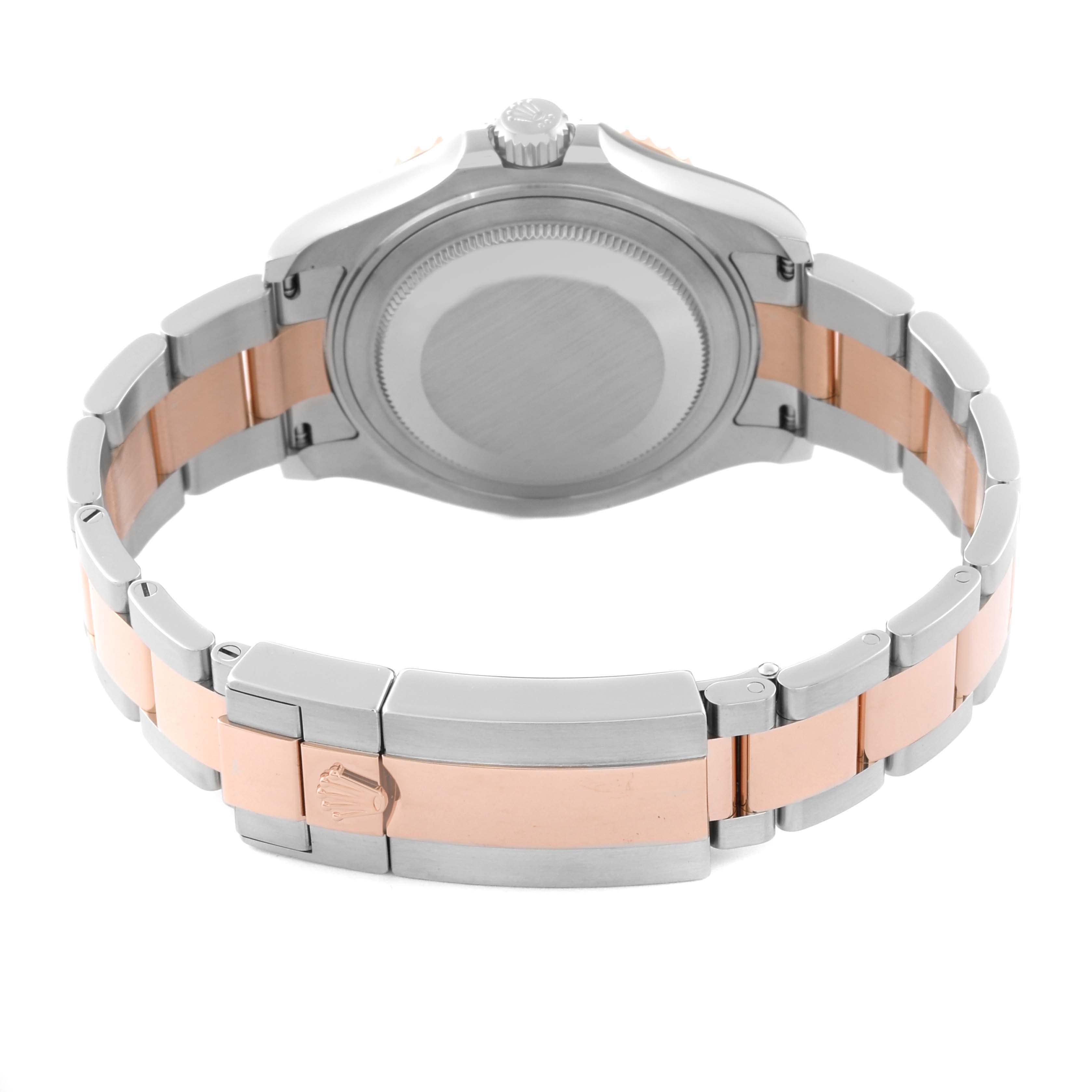 The image shows the back view of a Rolex Yacht-Master 268621 Men's Steel and Gold (two tone) Brown Dial 268621 Men's Steel and Gold (two tone) Brown Dial watch, highlighting the bracelet and clasp.