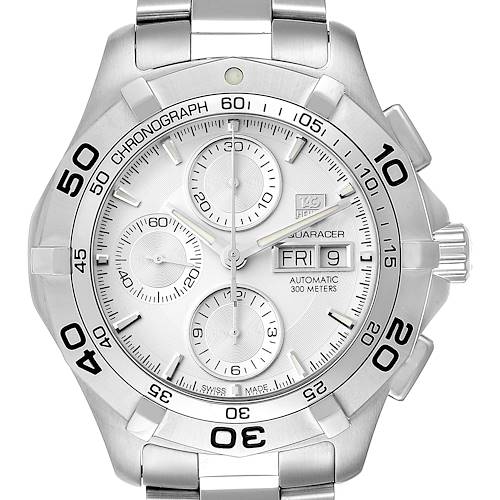 Photo of Tag Heuer Aquaracer Silver Dial Chronograph Mens Watch CAF2011