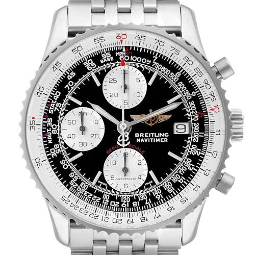 Photo of Breitling Navitimer Fighter Chronograph Steel Mens Watch A13330 Box Papers
