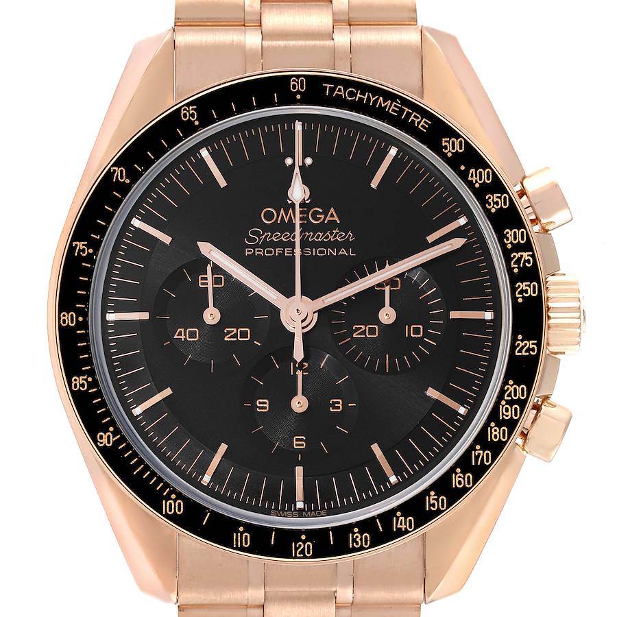 Omega Speedmaster Rose Gold Mens Moonwatch 310.60.42.50.01.001 Box Card SwissWatchExpo