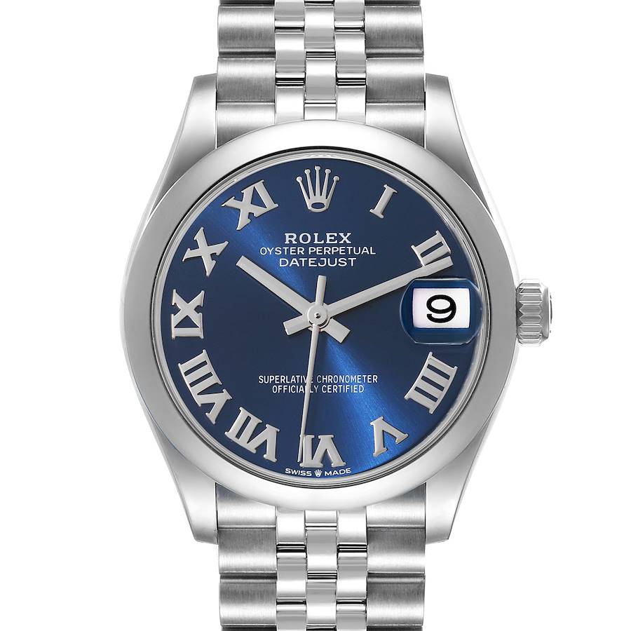 Rolex Datejust 31mm Midsize Blue Dial Steel Ladies Watch 278240 Unworn SwissWatchExpo