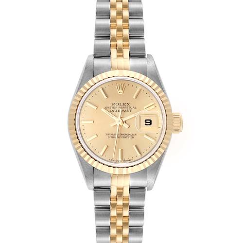 Photo of Rolex Datejust Steel Yellow Gold Ladies Watch 69173 Box Papers