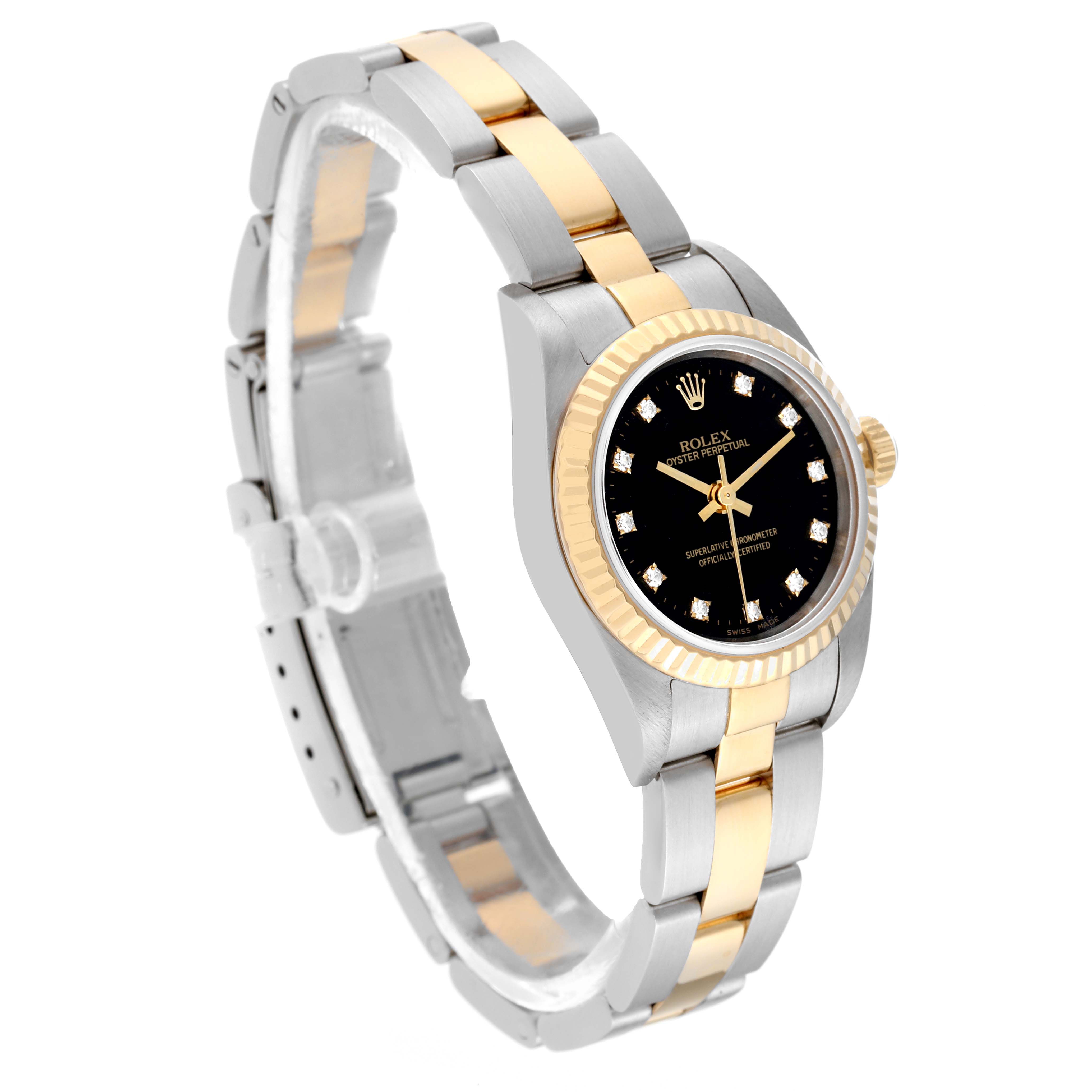 ROLEX OYSTER PERPETUAL LADY 76193 2コマ rolex-oyster-perpetual-nondate