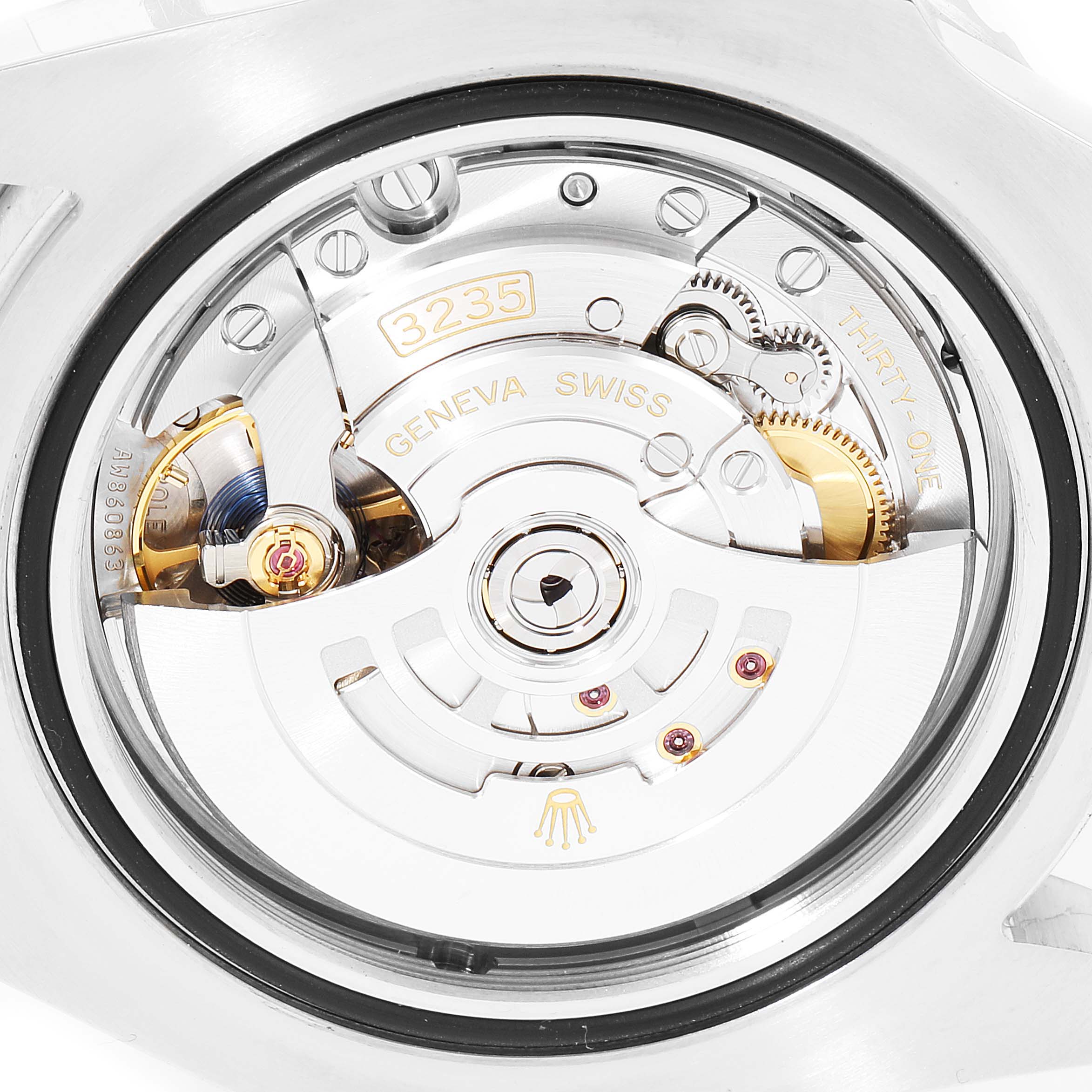 This image shows the movement mechanism of the Rolex Sea-Dweller 126600 Men
s Stainless Steel Black Dial 126600 Men
s Stainless Steel Black Dial watch from the back angle.