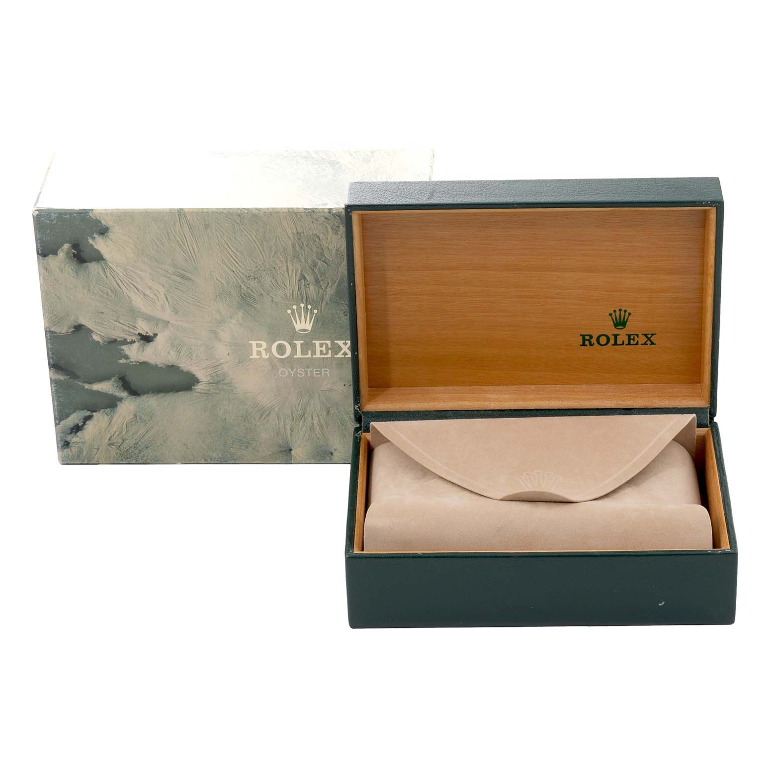 The image shows a Rolex box for the Submariner model with both the outer and inner boxes visible.