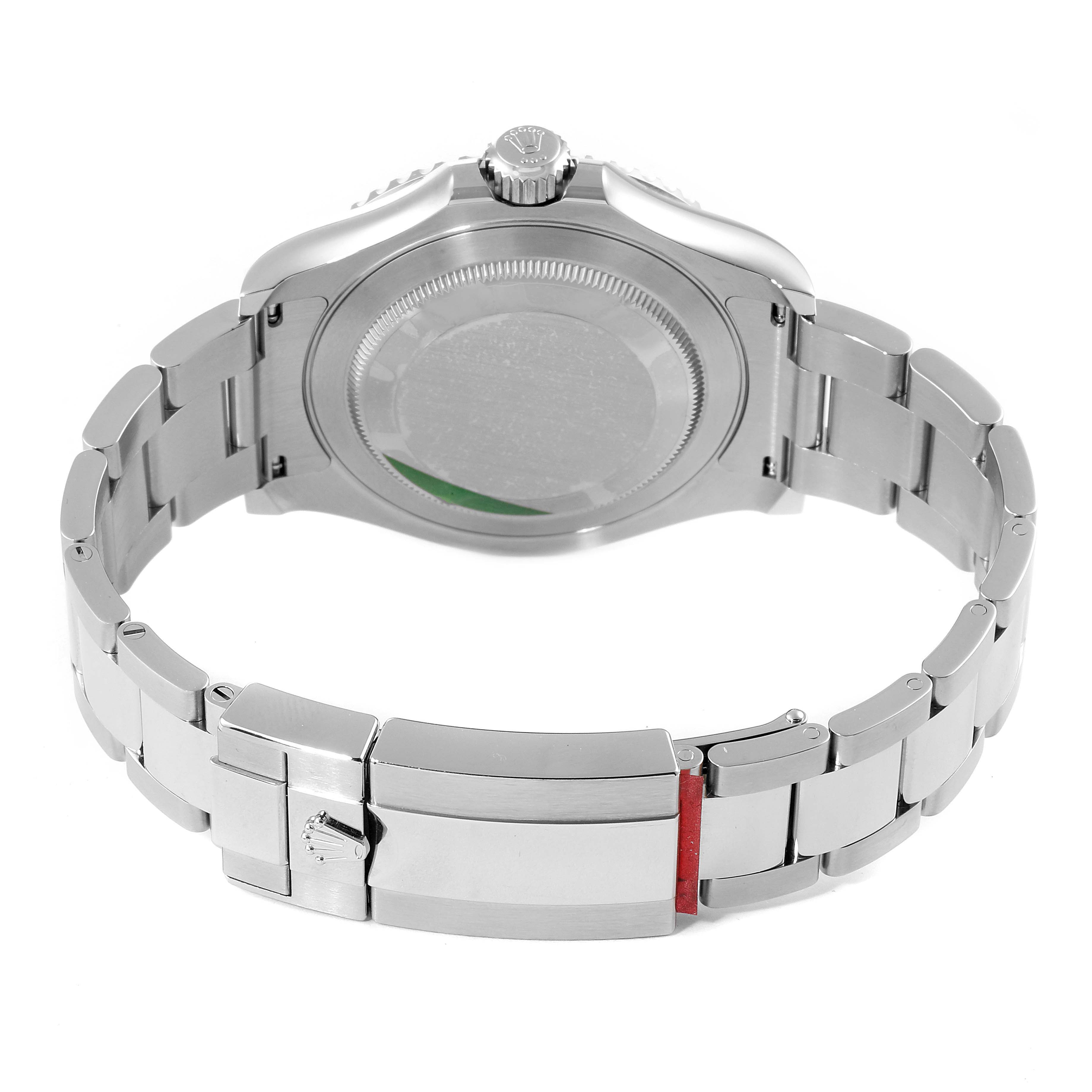 This image shows the back and bracelet of a Rolex Yacht-Master 126622 Men
s Stainless Steel Blue Dial 126622 Men
s Stainless Steel Blue Dial watch, highlighting the clasp and case back.