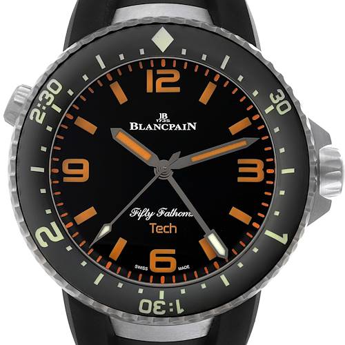 Photo of Blancpain Fifty Fathoms Act 2 Tech Gombessa Titanium Mens Watch 5019 Box Card