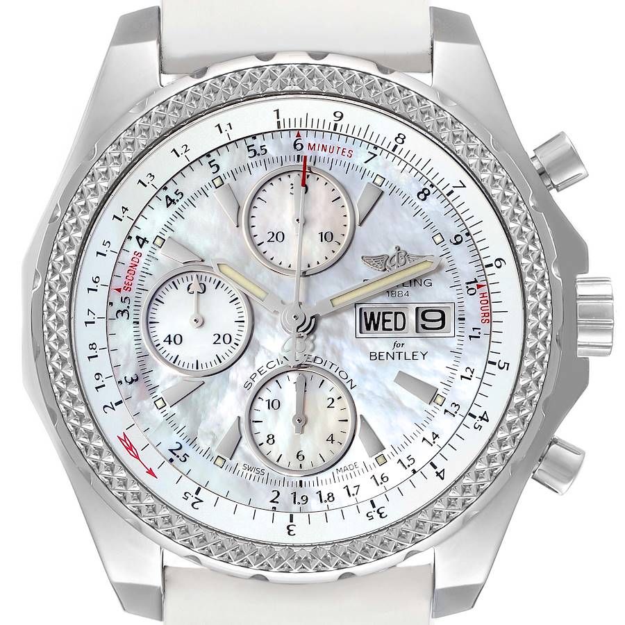 Breitling Bentley Motors GT Mother of Pearl Dial Mens Watch A13362 Box Papers SwissWatchExpo