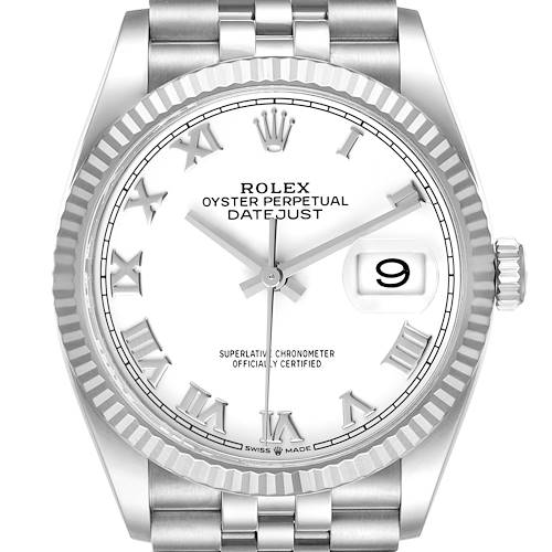 Photo of Rolex Datejust Steel White Gold Silver Dial Mens Watch 126234 Unworn