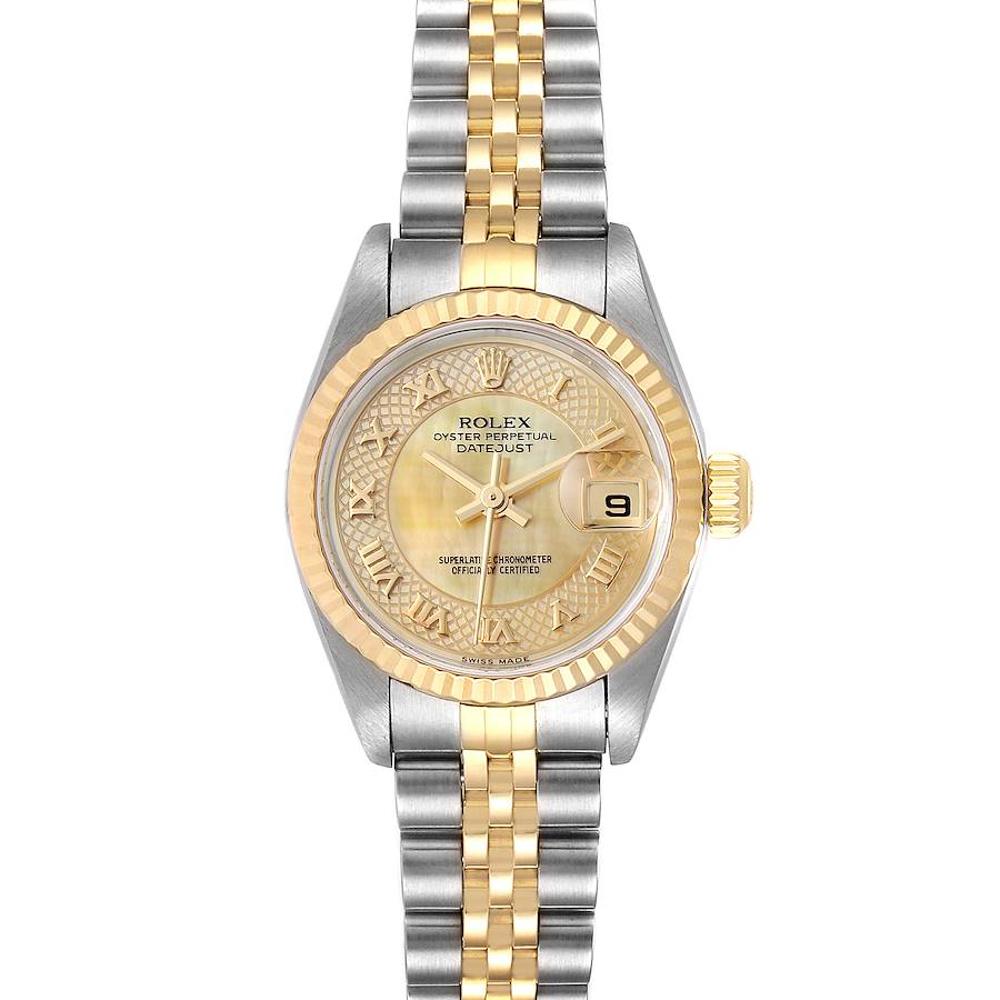 Rolex Datejust Steel Yellow Gold Decorated MOP Ladies Watch 79173 Box Papers SwissWatchExpo