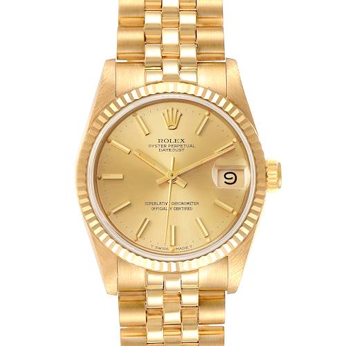 Photo of Rolex President Datejust 31mm Midsize Yellow Gold Ladies Watch 68278