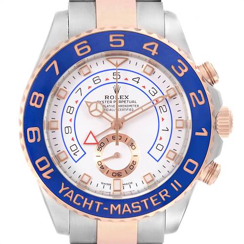 Photo of Rolex Yachtmaster II Steel EveRose Gold Mercedes Hands Mens Watch 116681 Unworn