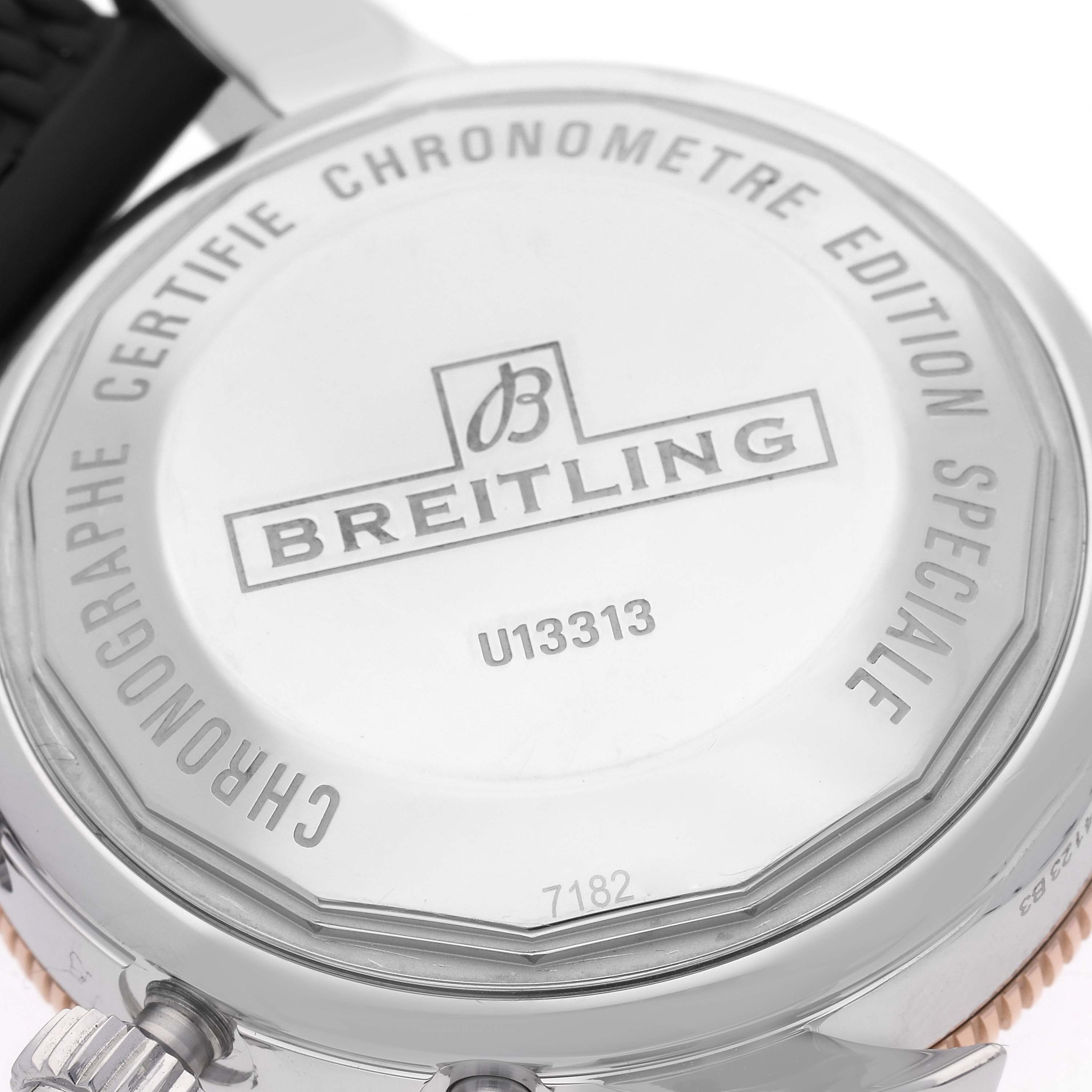 The image shows the back case of a Breitling Superocean U1331312/BG50/279S/A20D.4 Men
s Steel and Gold (two tone) Black Dial U1331312/BG50/279S/A20D.4 Men
s Steel and Gold (two tone) Black Dial watch, displaying the model number and chronometer certification.