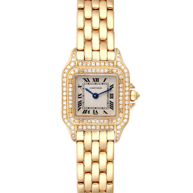 Cartier Panthere 18k Yellow Gold Diamonds Ladies Watch WF3072B9 SwissWatchExpo