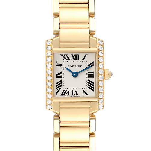 Photo of Cartier Tank Francaise 18K Yellow Gold Diamond Ladies Watch WE1001R8