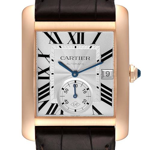 Photo of Cartier Tank MC Rose Collaborateur Gold Silver Dial Mens Watch W5330001